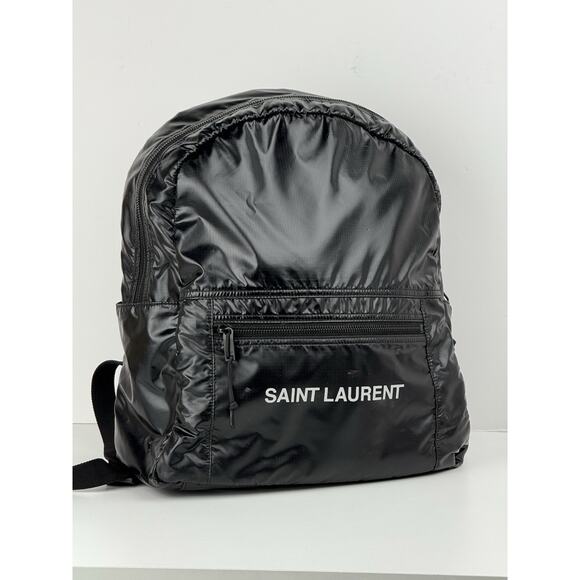 Saint Laurent Nuxx Black Nylon Backpack - Picture 1 of 6